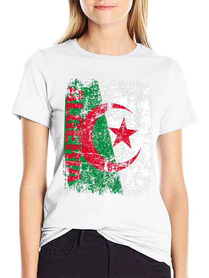 Algeria Flag T-Shirt - Distressed Design