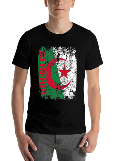 Algeria Flag T-Shirt - Distressed Design