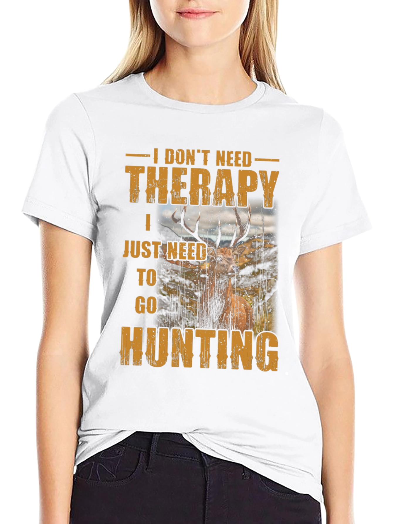 Hunting Therapy T-Shirt - Deer Graphic Tee