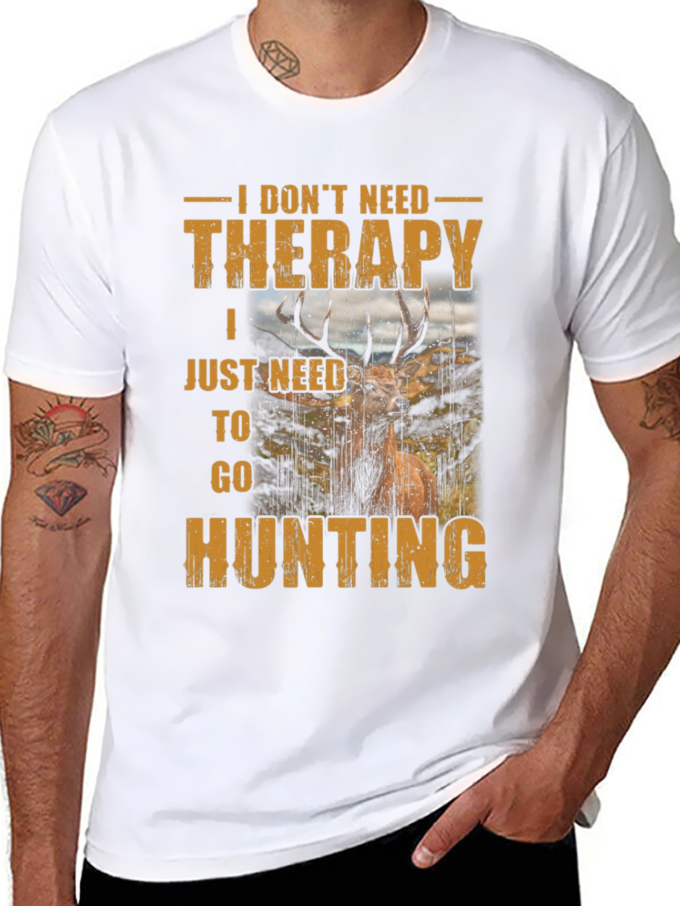 Hunting Therapy T-Shirt - Deer Graphic Tee