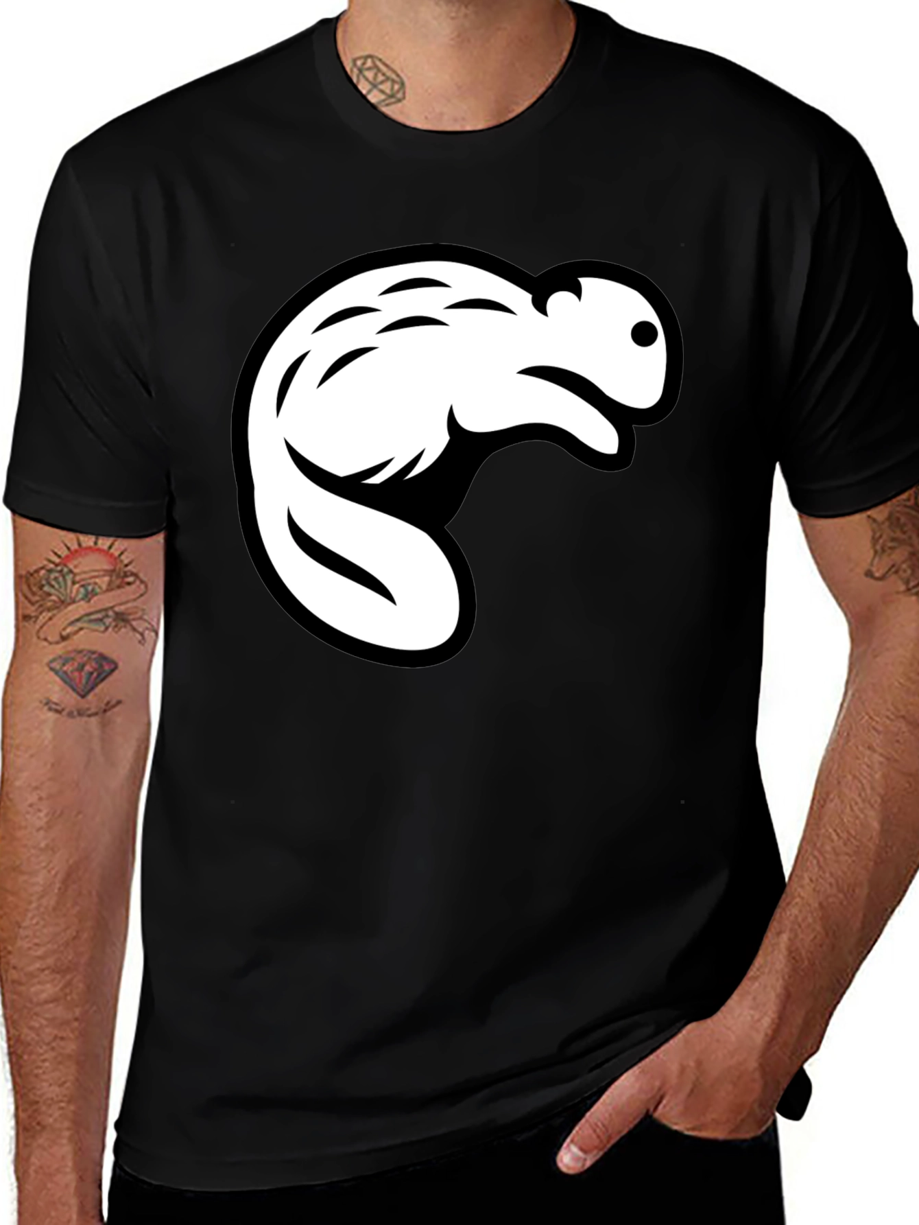 Beaver Graphic Tee - Mens Black T-Shirt