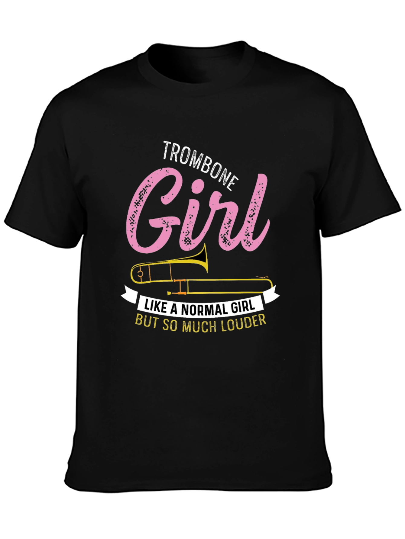 Trombone Girl T-Shirt - Musician Novelty Tee