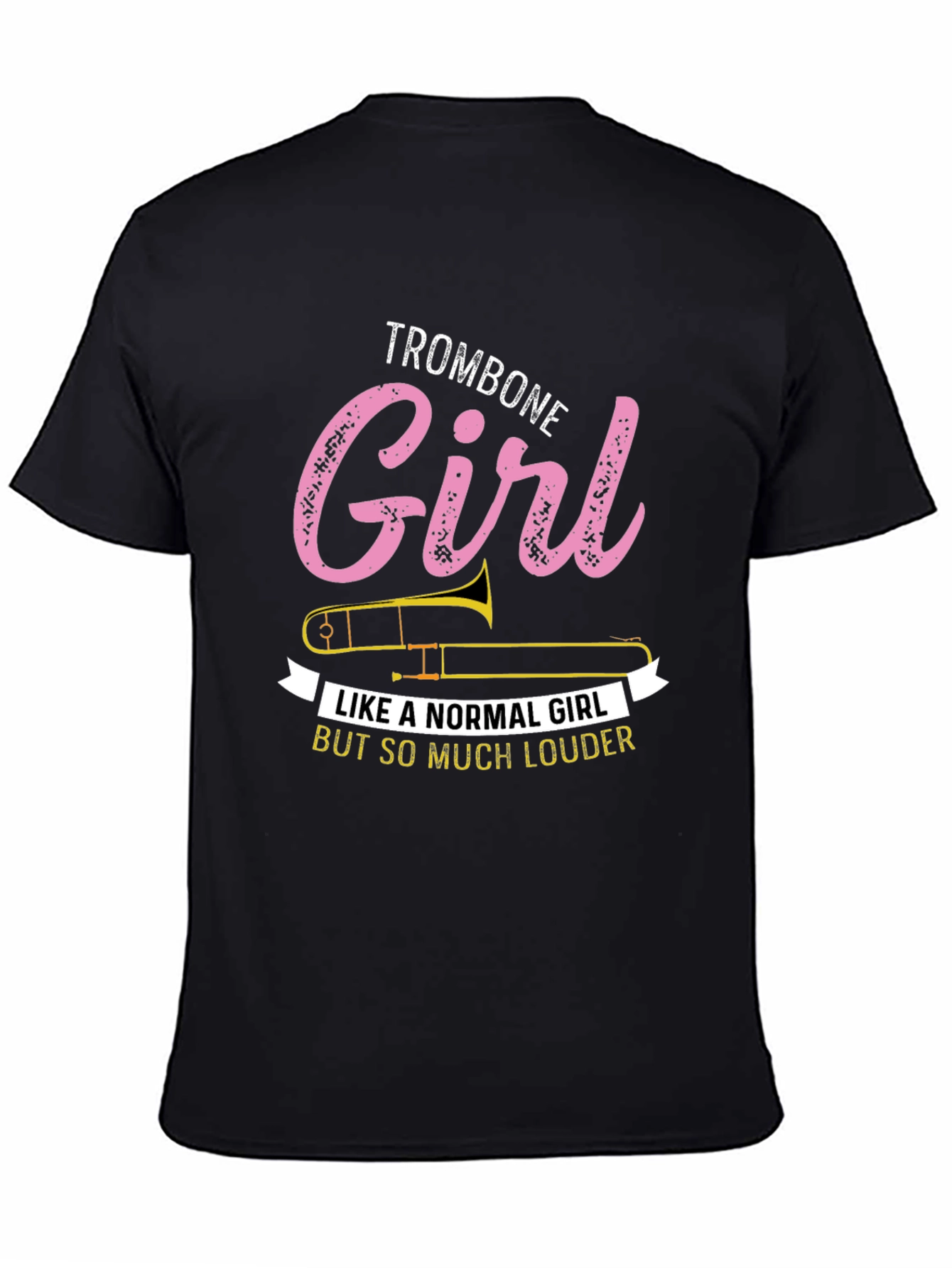 Trombone Girl T-Shirt - Musician Novelty Tee
