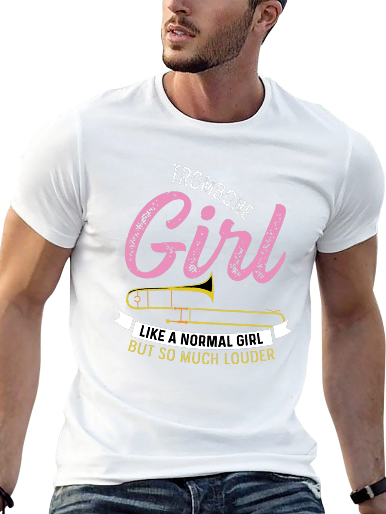 Trombone Girl T-Shirt - Musician Novelty Tee