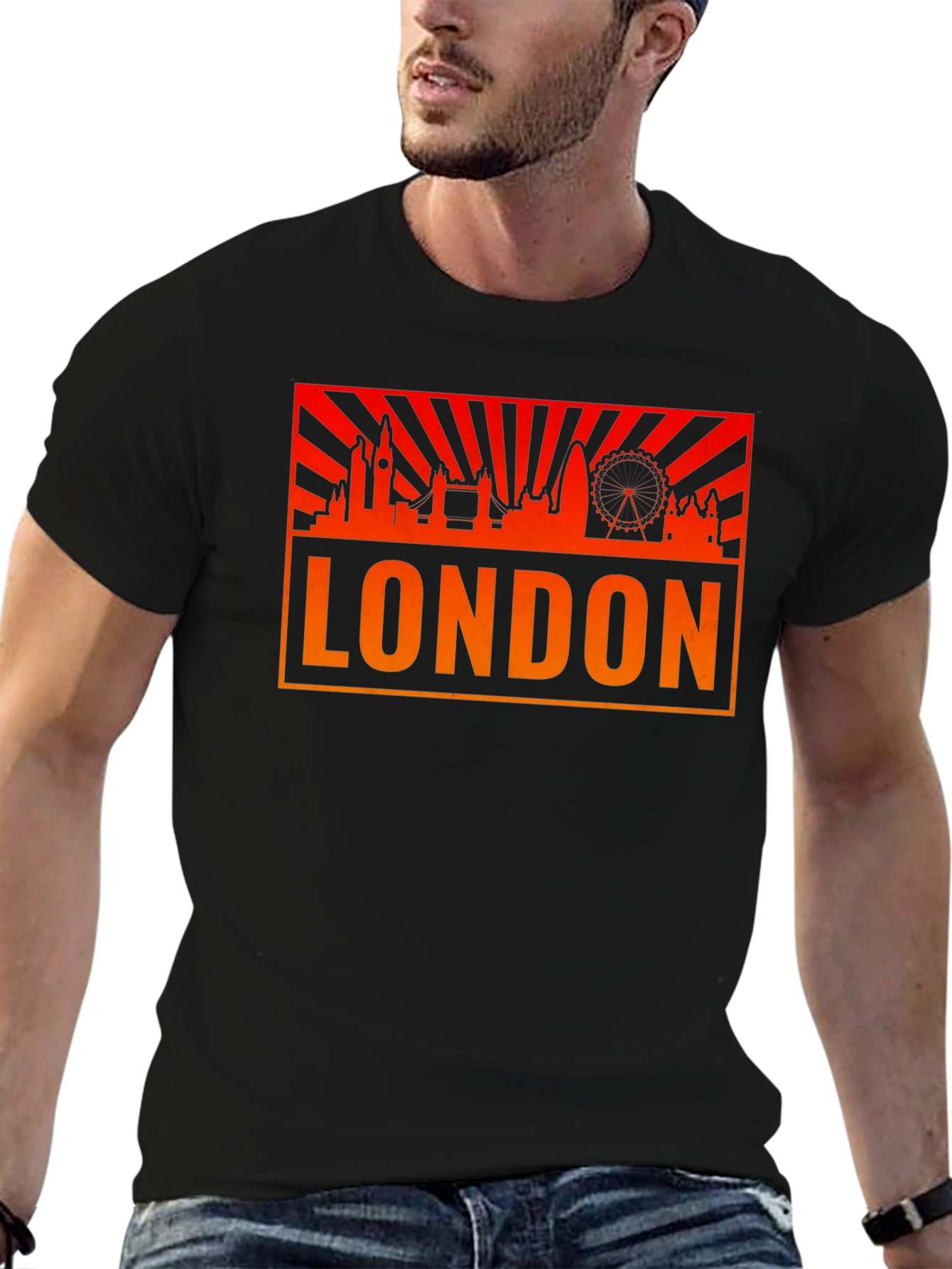 London Skyline Graphic T-Shirt - Black
