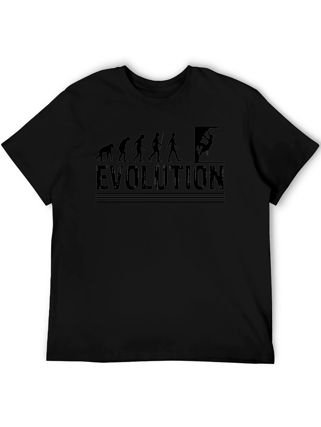 Evolution of Climbing Black T-Shirt
