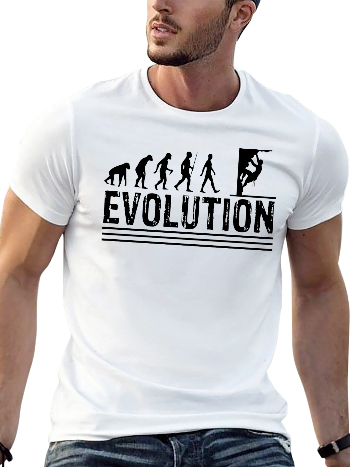 Evolution of Climbing Black T-Shirt