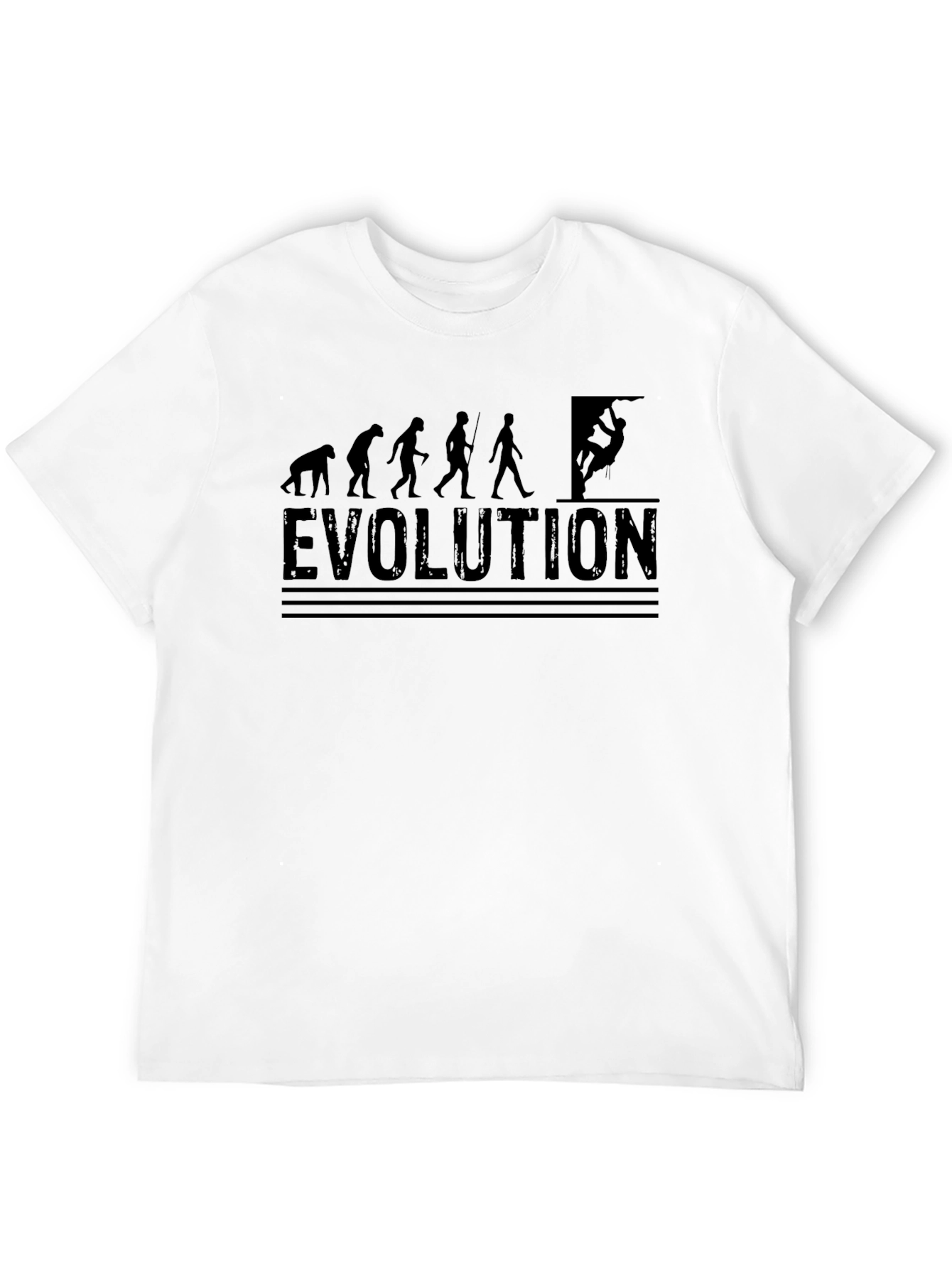 Evolution of Climbing Black T-Shirt