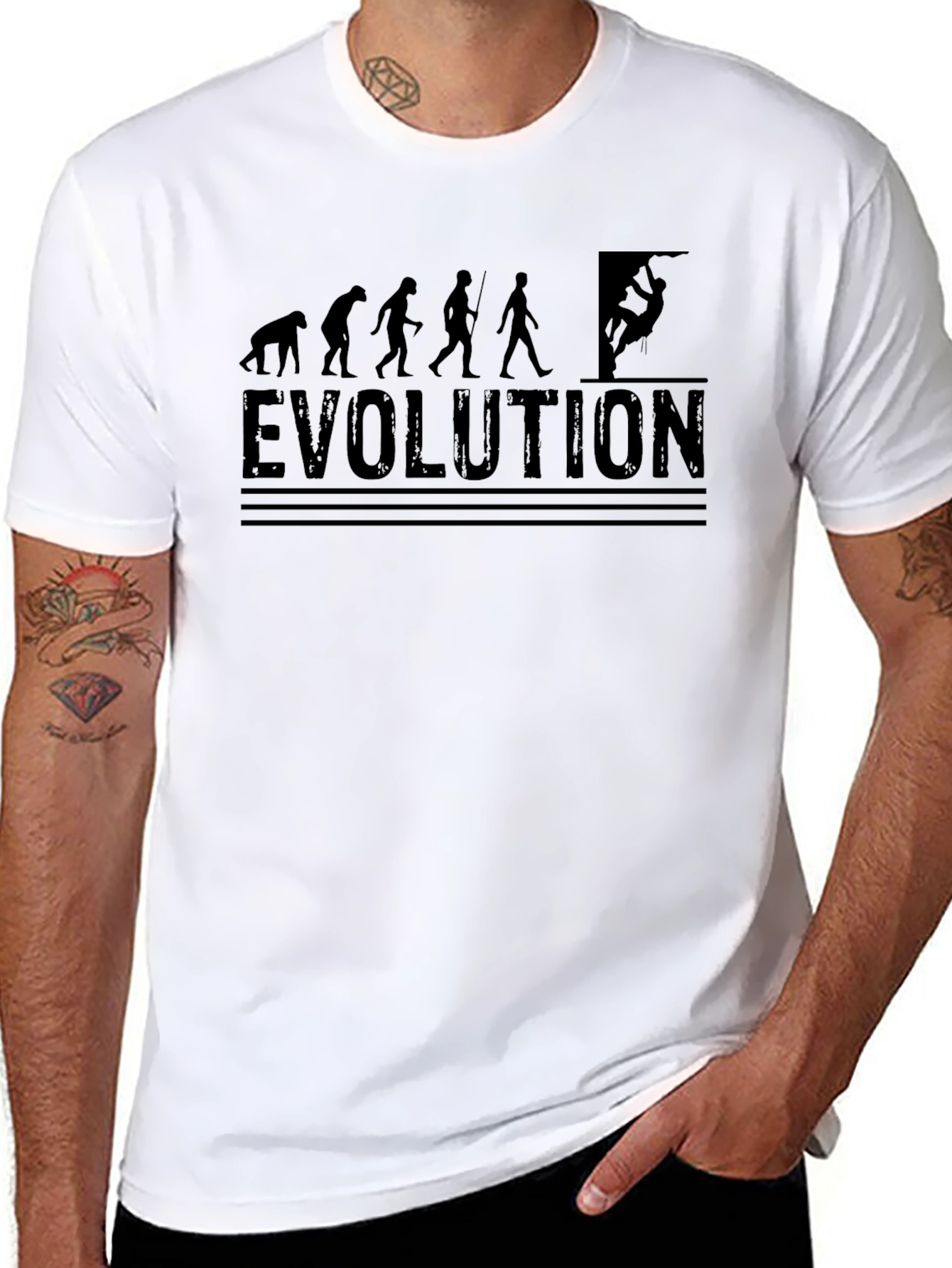 Evolution of Climbing Black T-Shirt