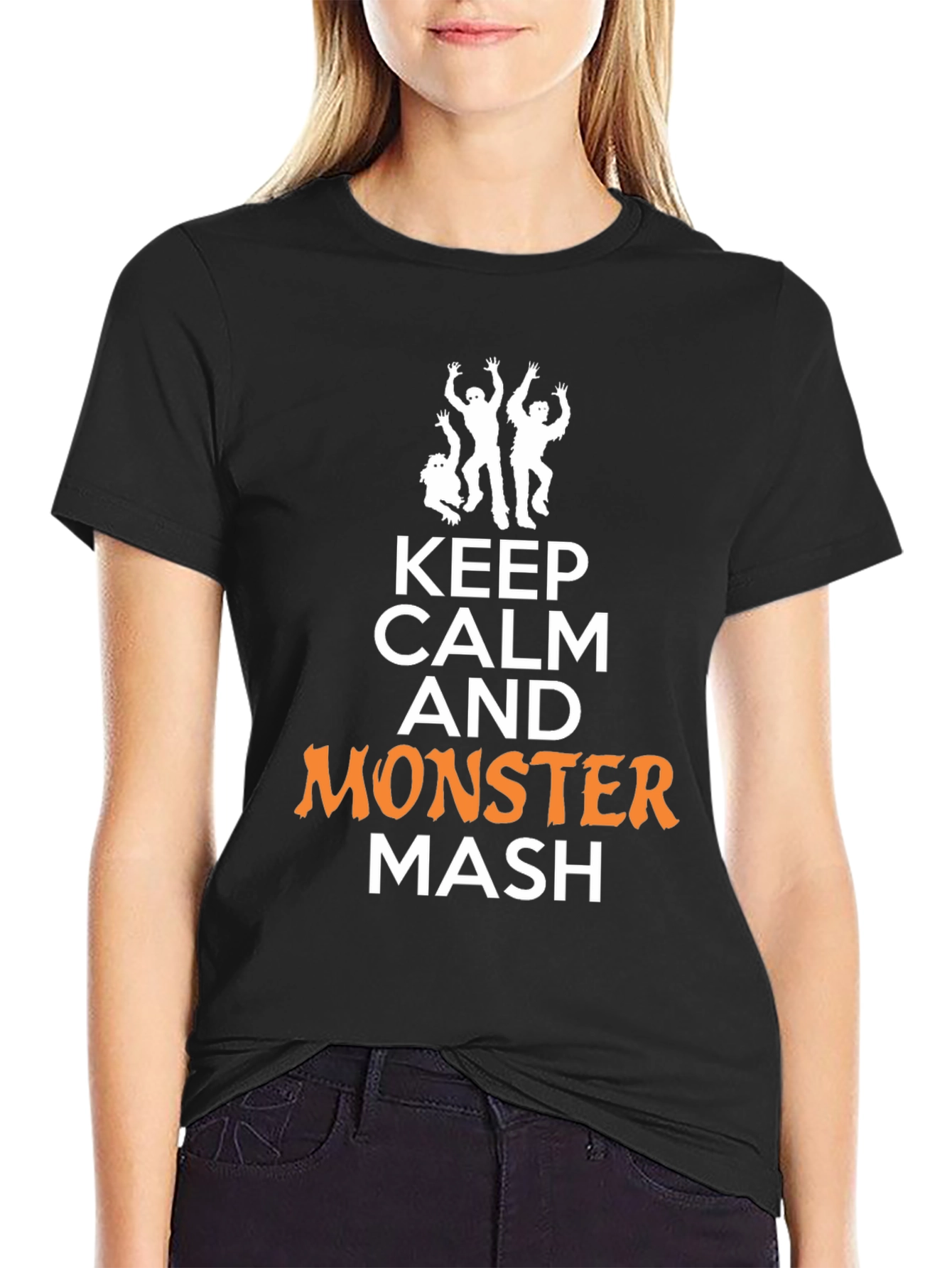 Keep Calm Monster Mash Halloween Graphic Tee