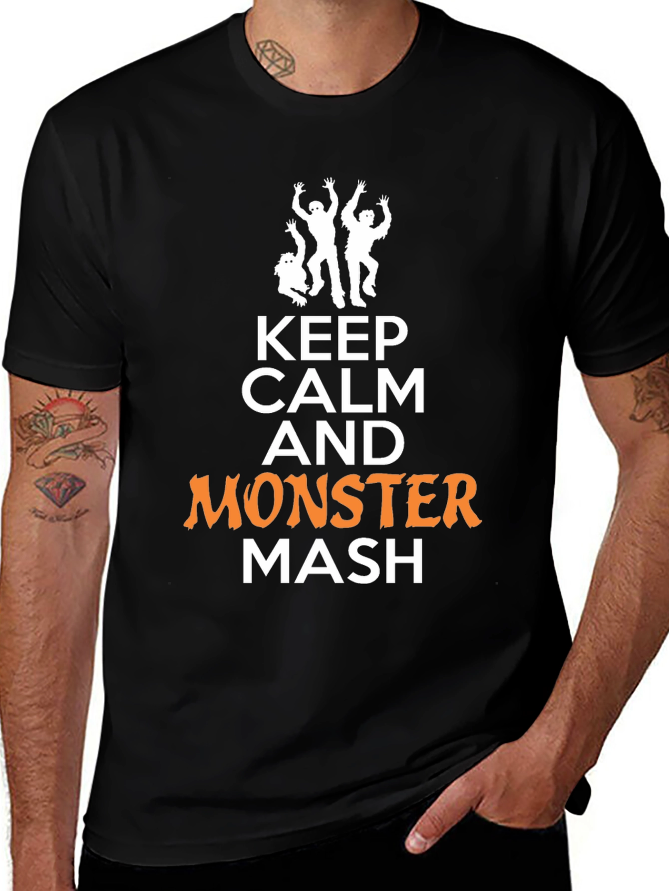 Keep Calm Monster Mash Halloween Graphic Tee