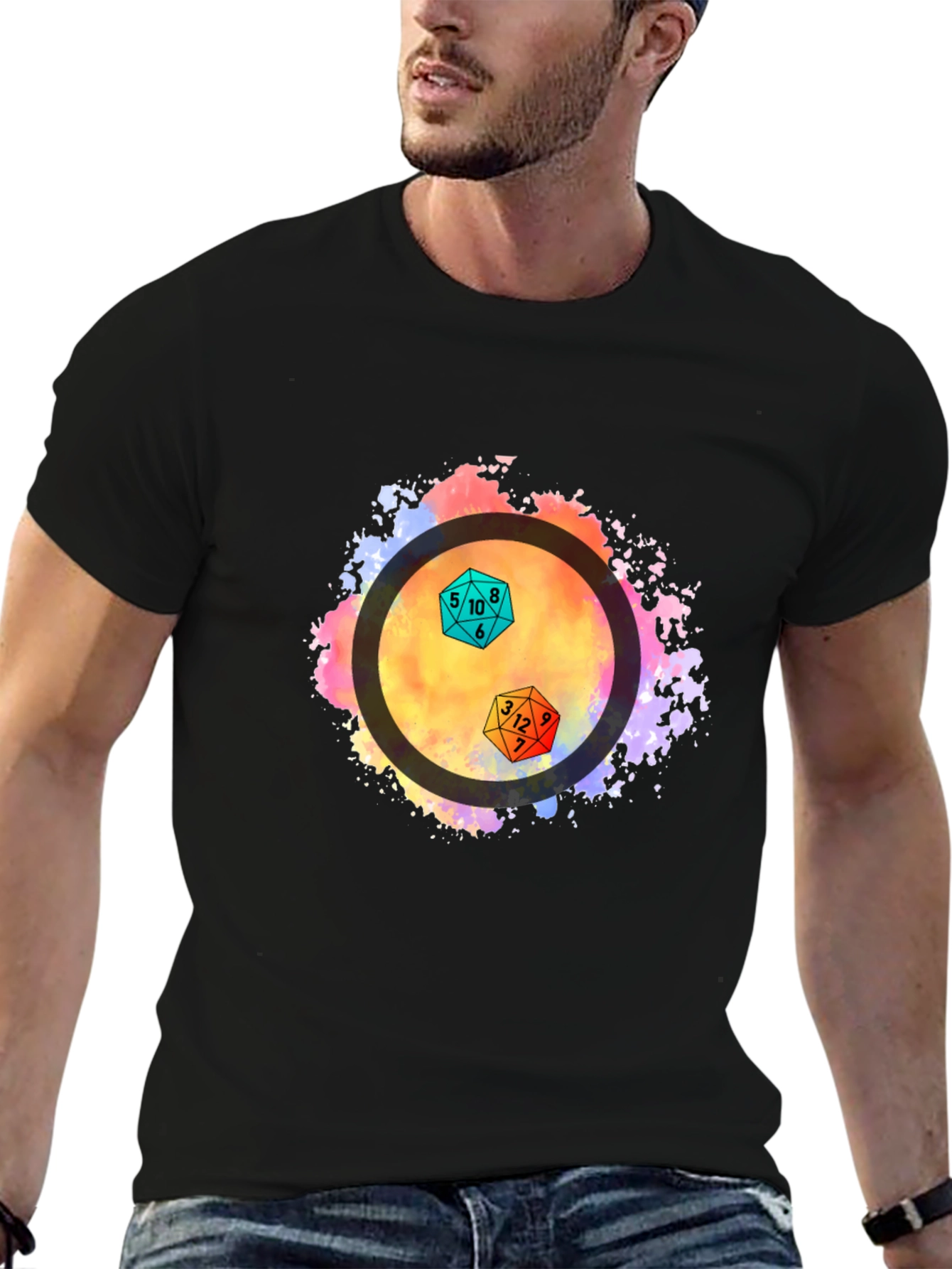 Dice Graphic Tee - Black Unisex T-Shirt
