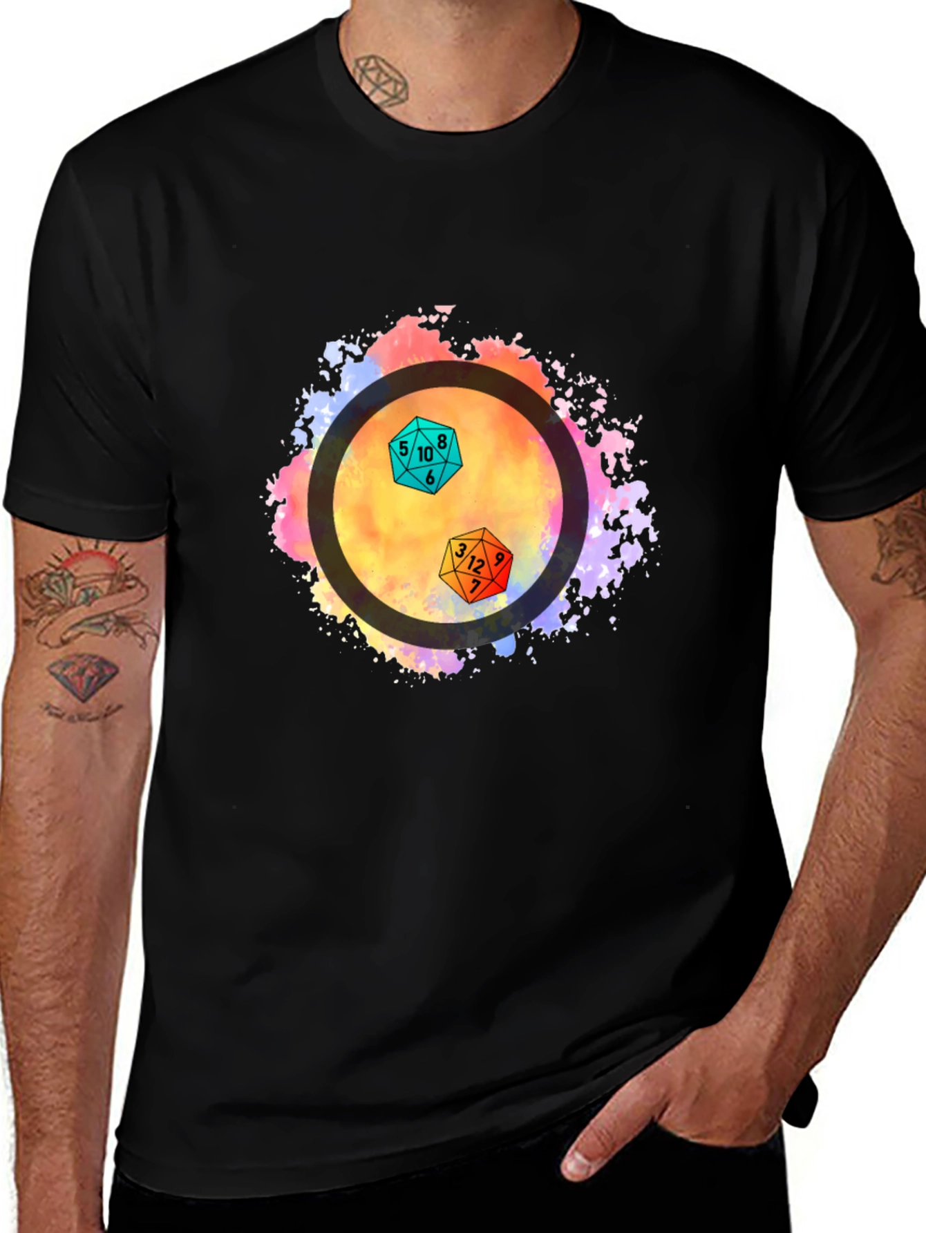 Dice Graphic Tee - Black Unisex T-Shirt