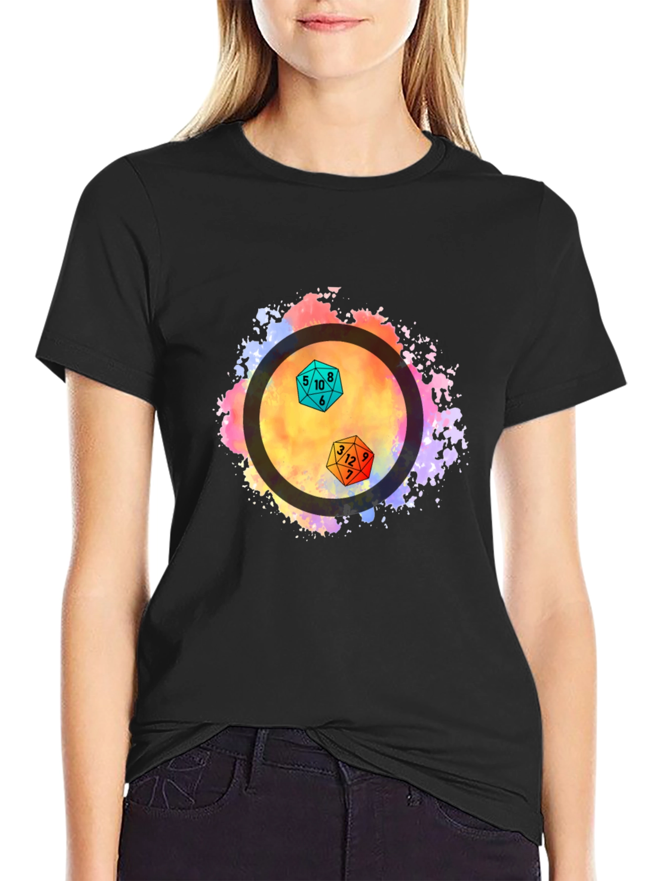 Dice Graphic Tee - Black Unisex T-Shirt
