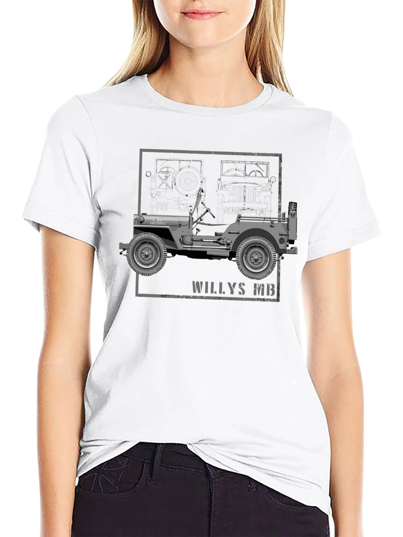 Willys MB Blueprint Graphic Tee