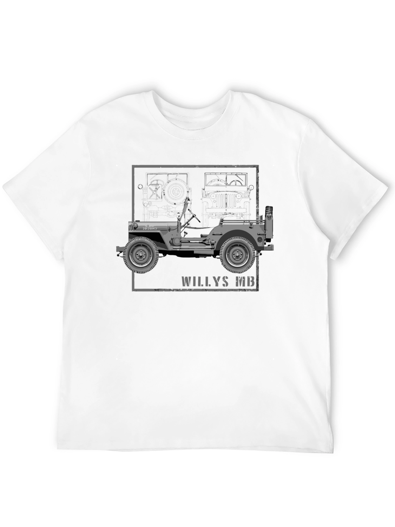 Willys MB Blueprint Graphic Tee