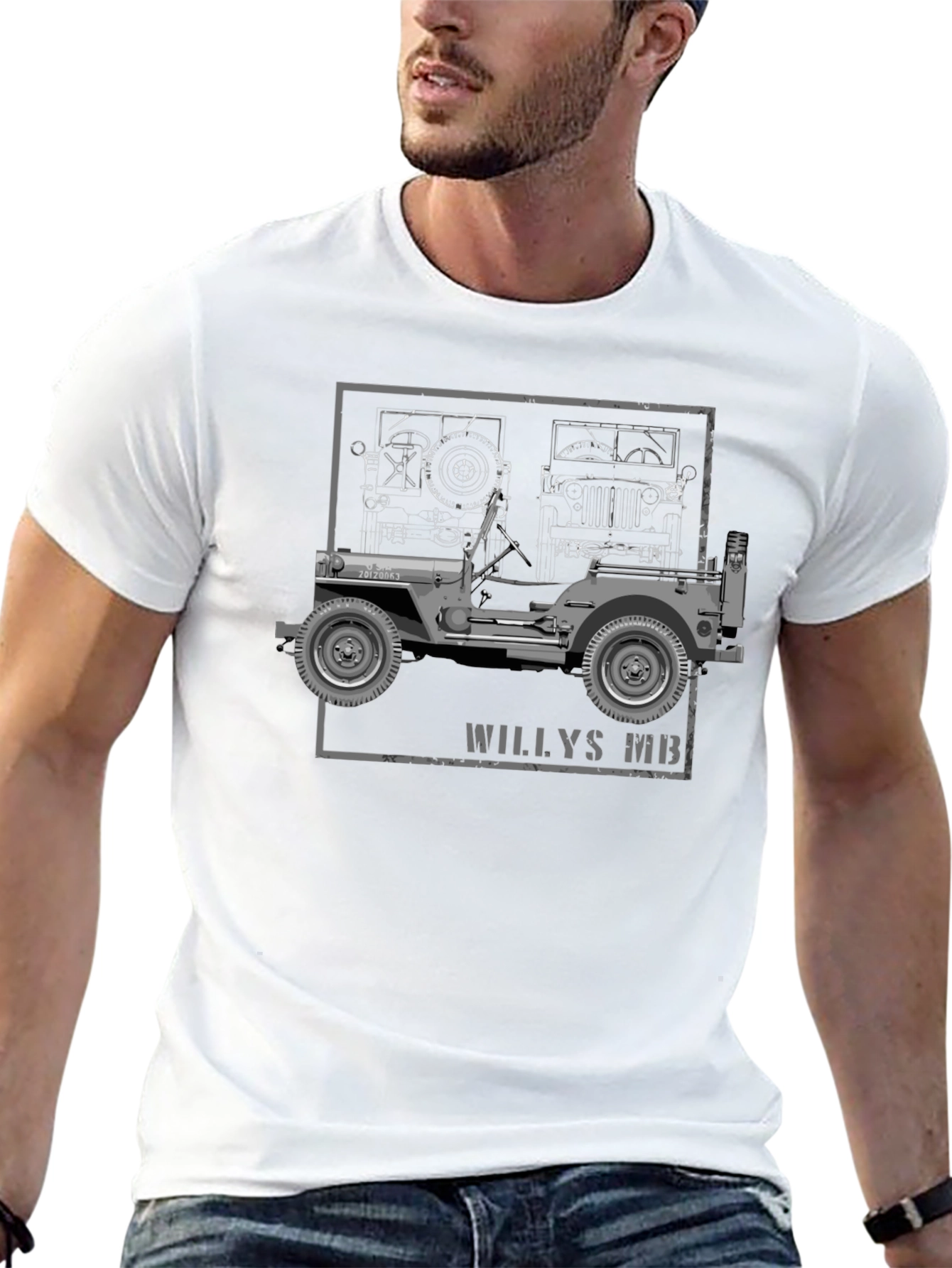 Willys MB Blueprint Graphic Tee