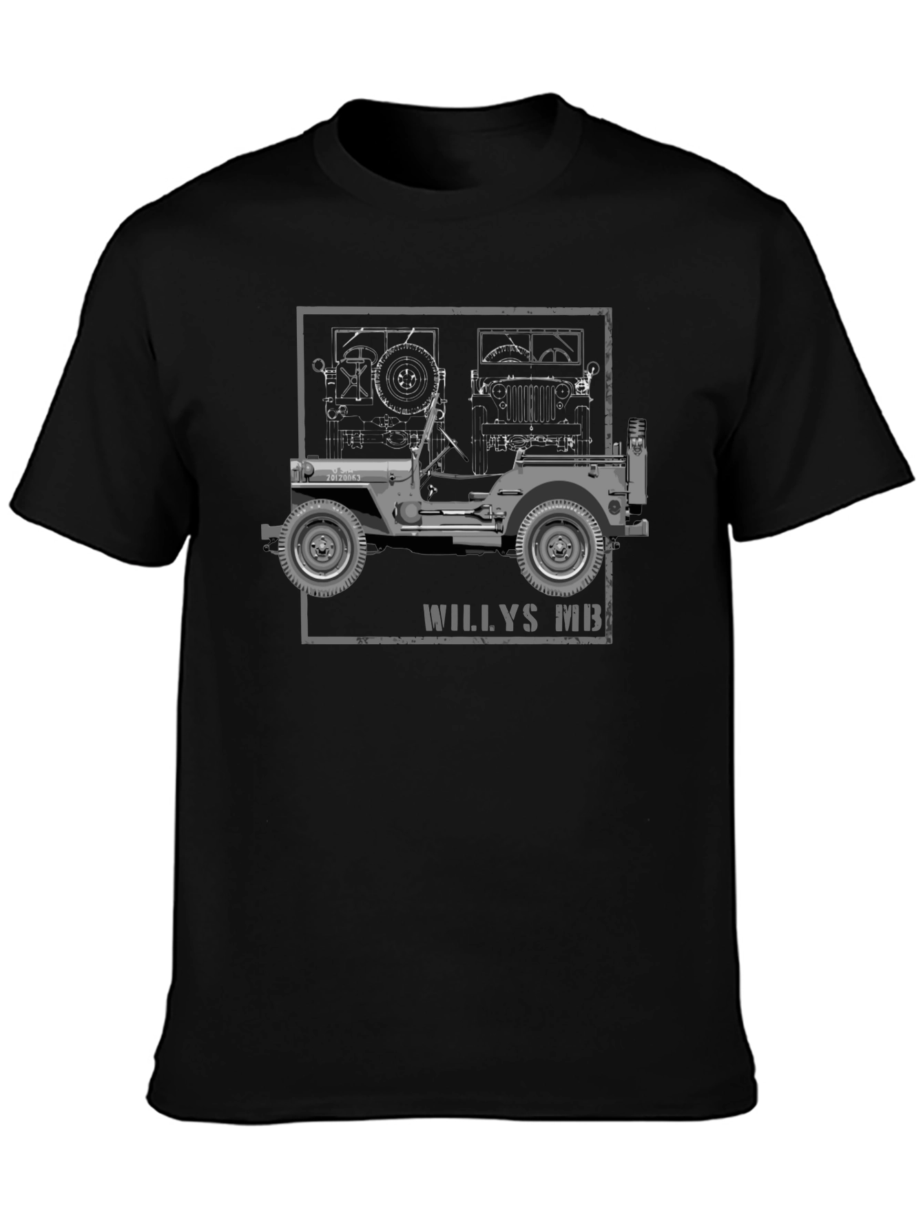 Willys MB Blueprint Graphic Tee