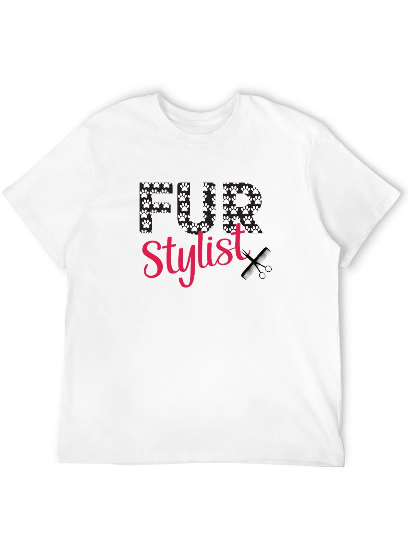 Fur Stylist T-Shirt - Paw Print Design