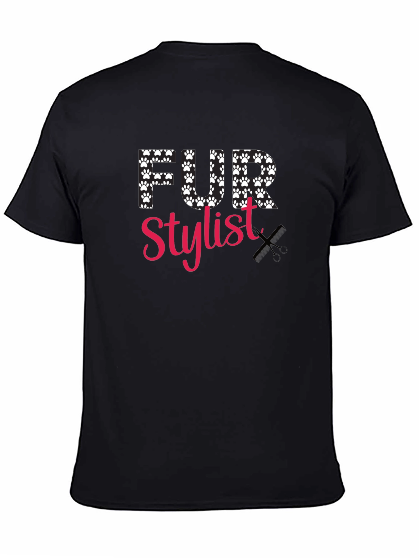 Fur Stylist T-Shirt - Paw Print Design