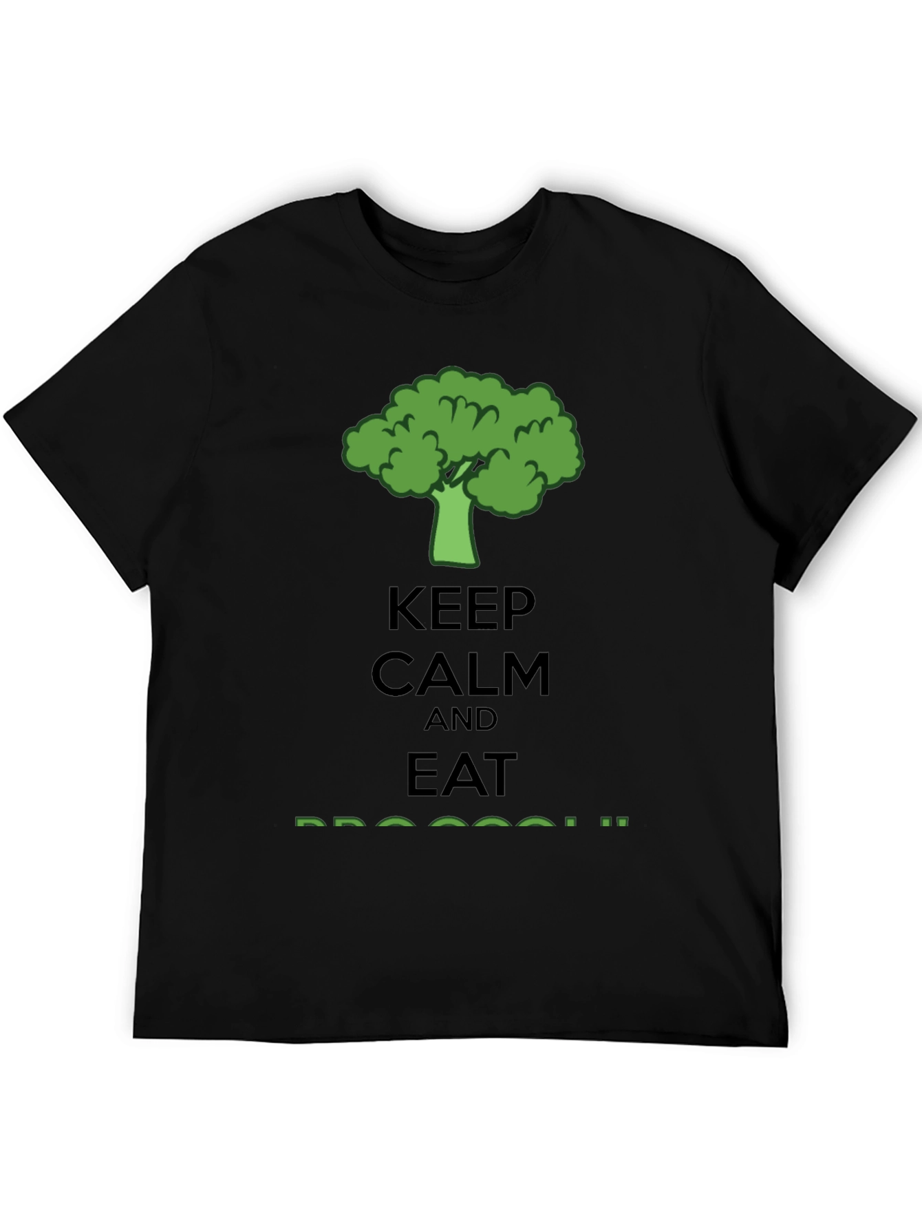 Keep Calm Eat Broccoli T-Shirt - Funny Vegan Tee