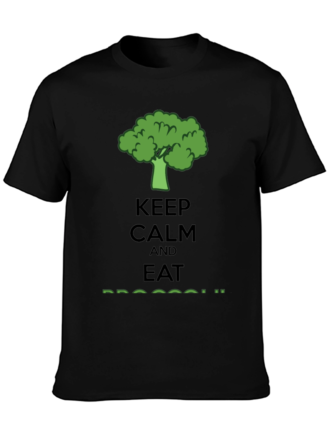 Keep Calm Eat Broccoli T-Shirt - Funny Vegan Tee