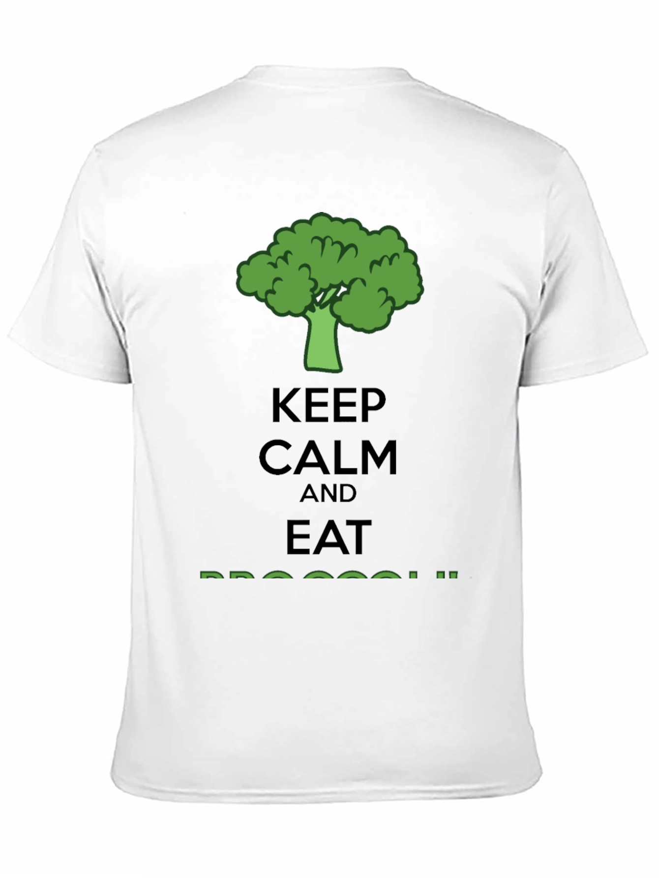 Keep Calm Eat Broccoli T-Shirt - Funny Vegan Tee