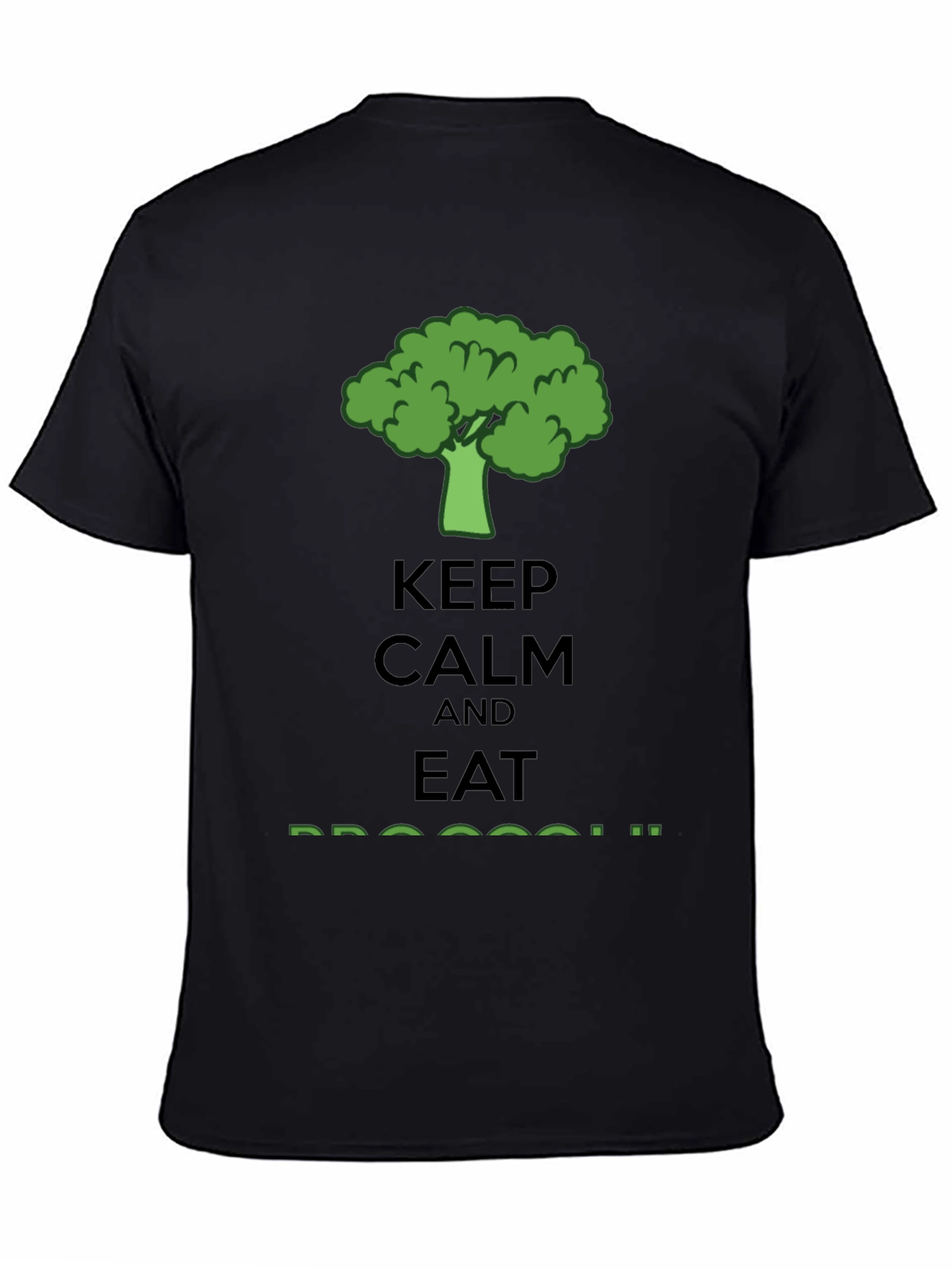 Keep Calm Eat Broccoli T-Shirt - Funny Vegan Tee
