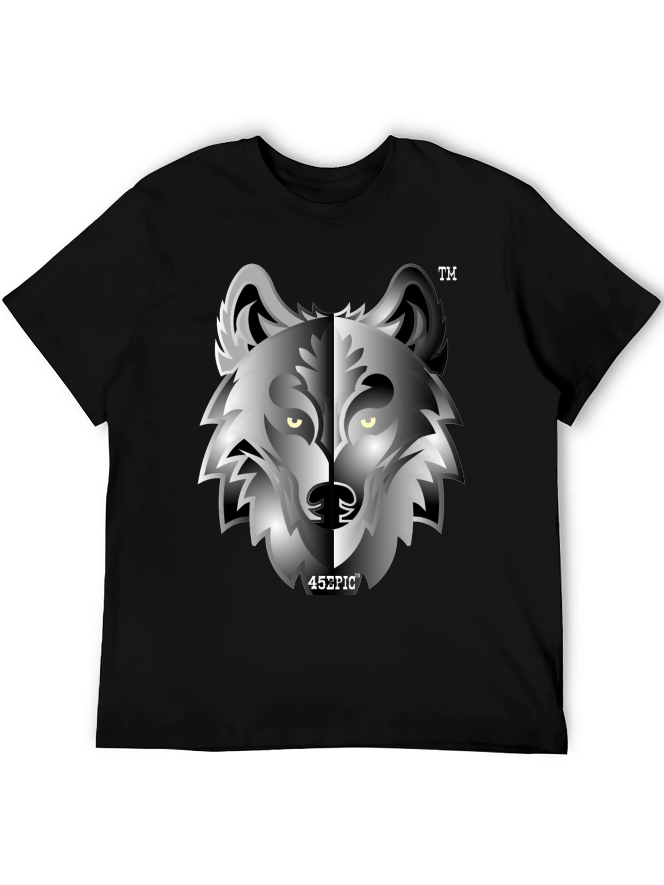 Epic Wolf Graphic Tee - Black Crew Neck T-Shirt