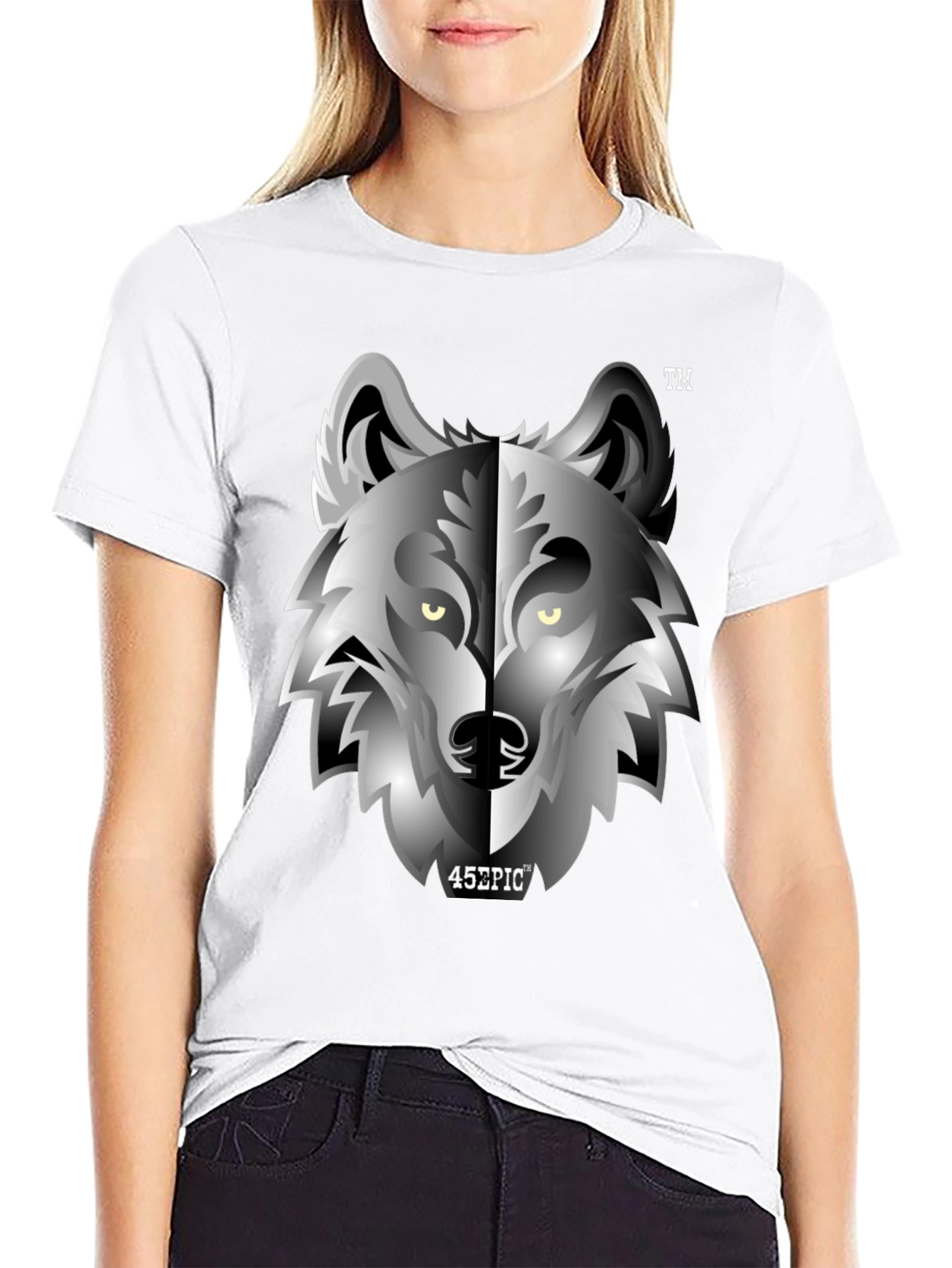 Epic Wolf Graphic Tee - Black Crew Neck T-Shirt