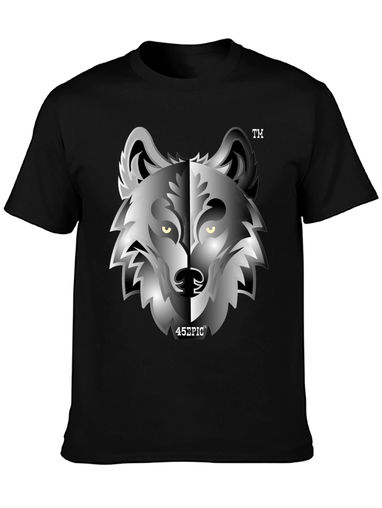 Epic Wolf Graphic Tee - Black Crew Neck T-Shirt