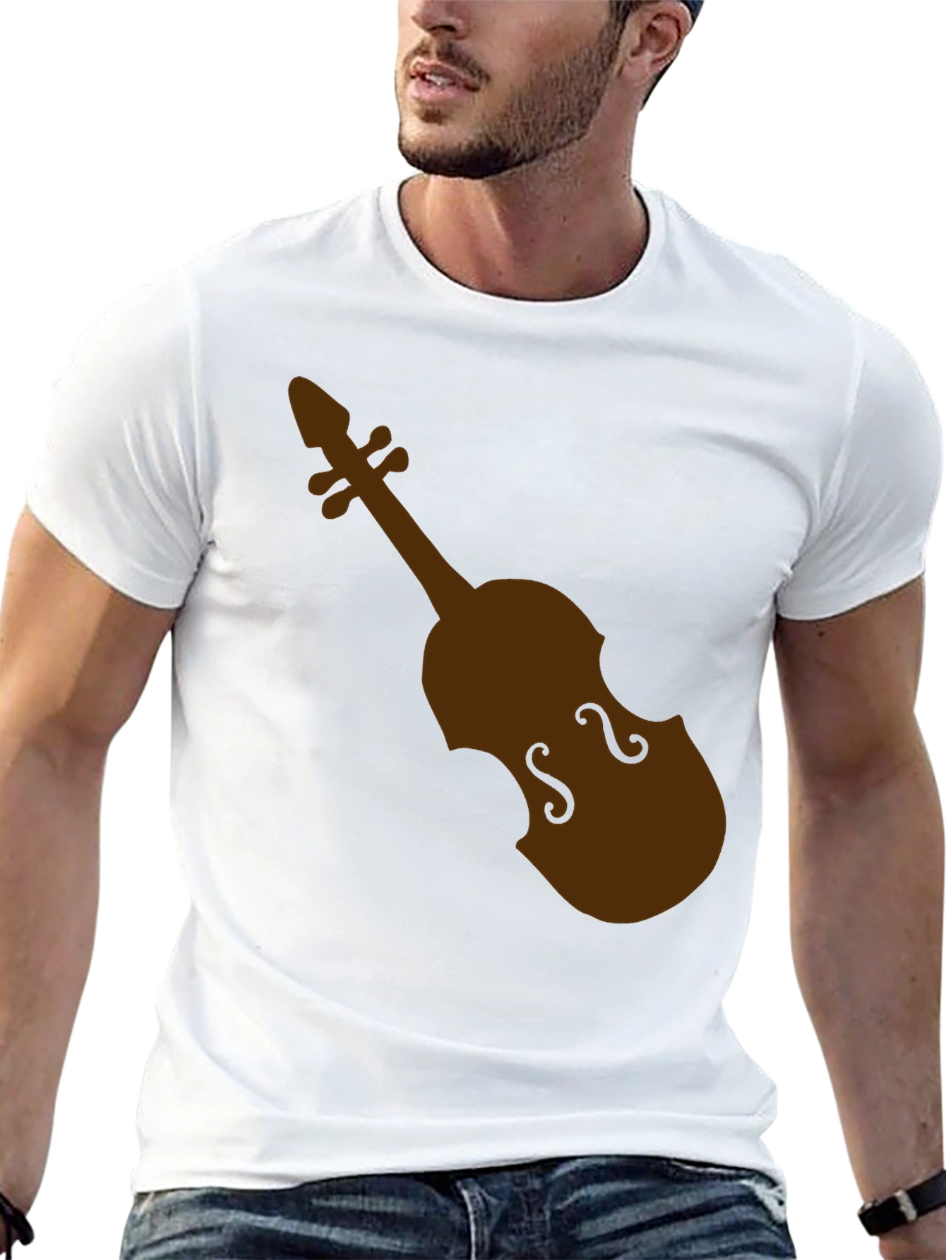 Violin Graphic Black T-Shirt