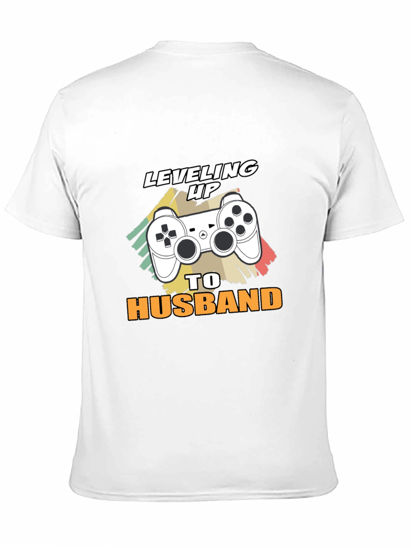 Leveling Up to Husband Gamer T-Shirt - Black