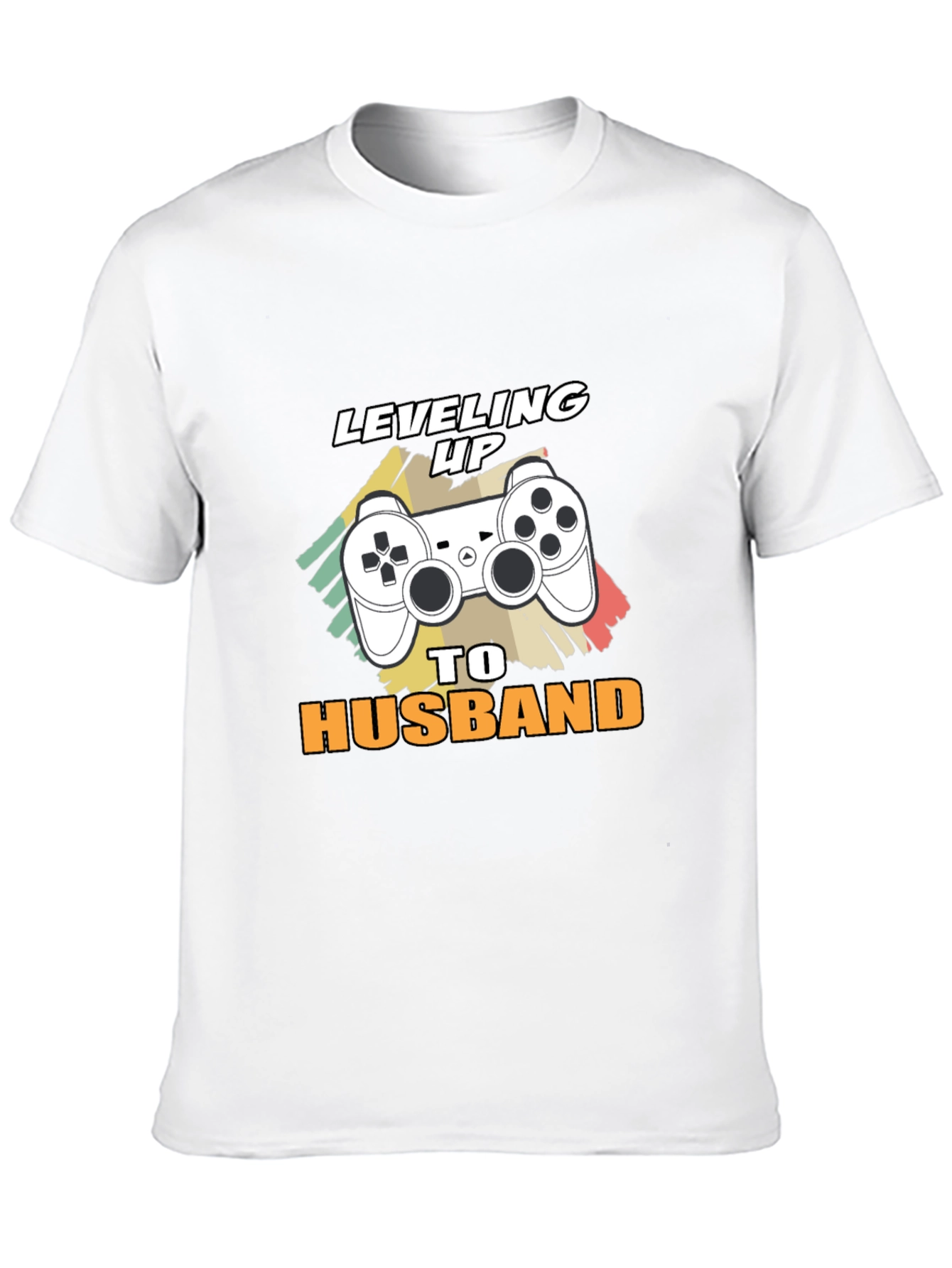 Leveling Up to Husband Gamer T-Shirt - Black
