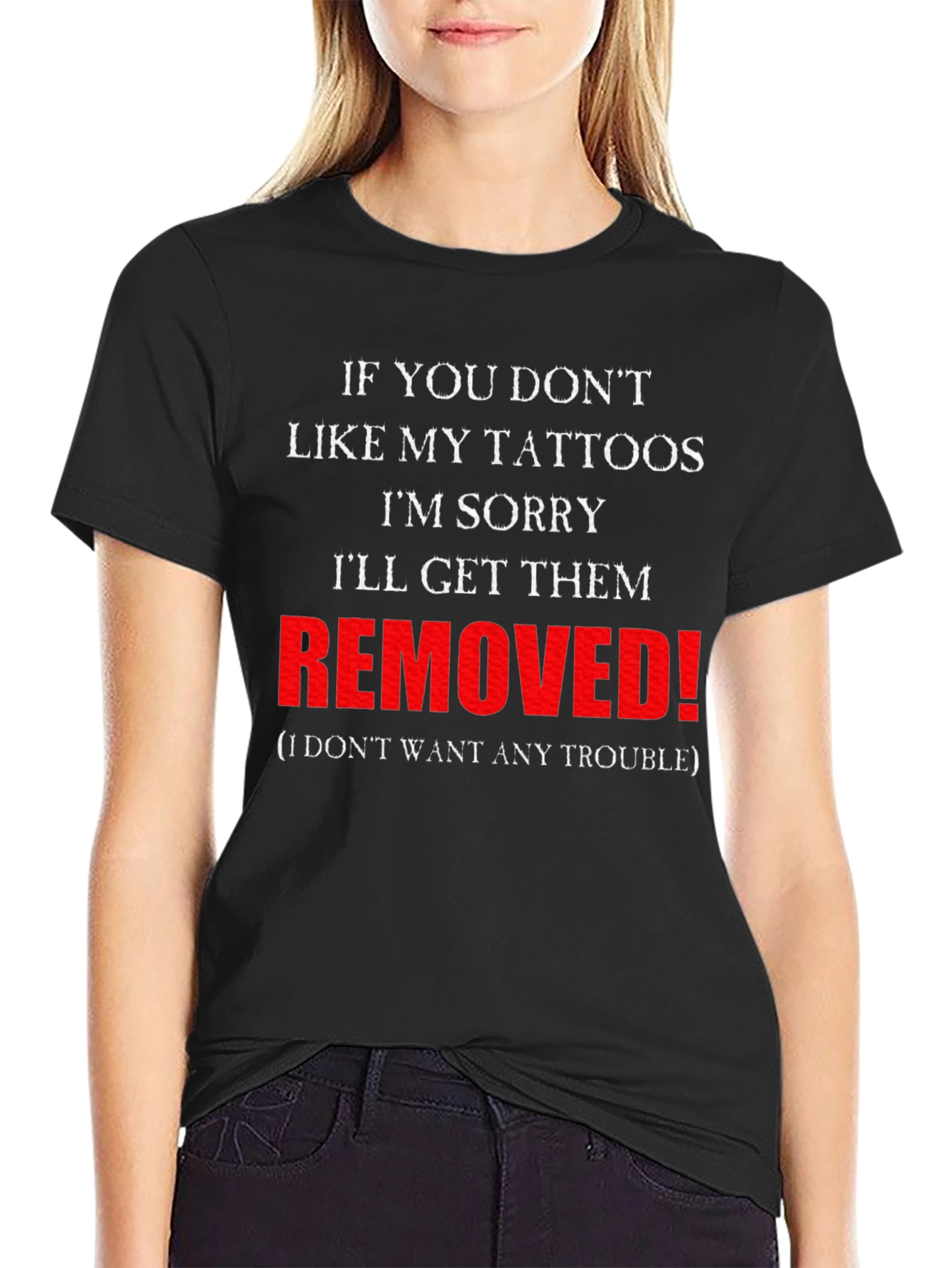 Funny Tattoo T-Shirt - Removed