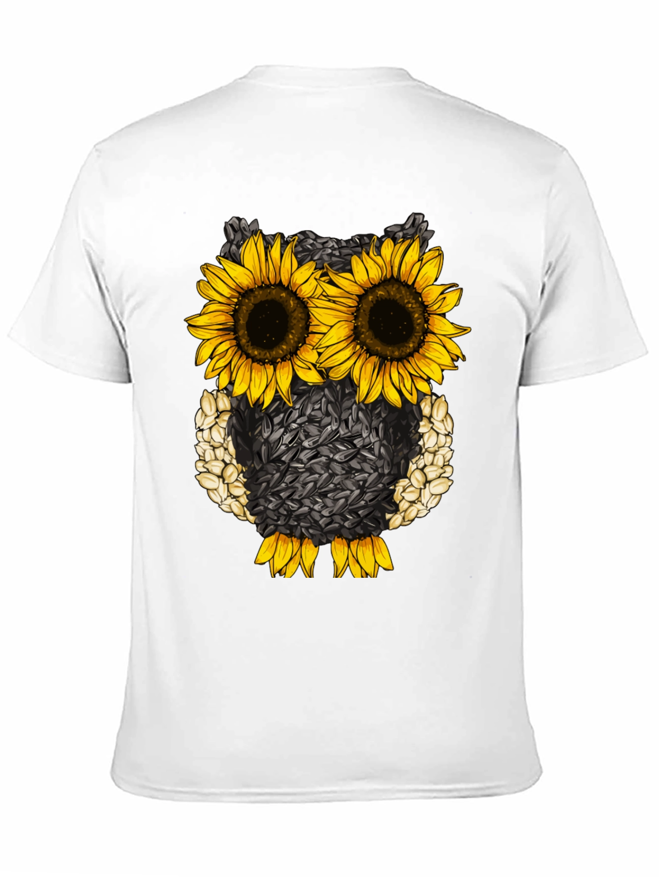 Sunflower Owl T-Shirt - Unique Graphic Tee