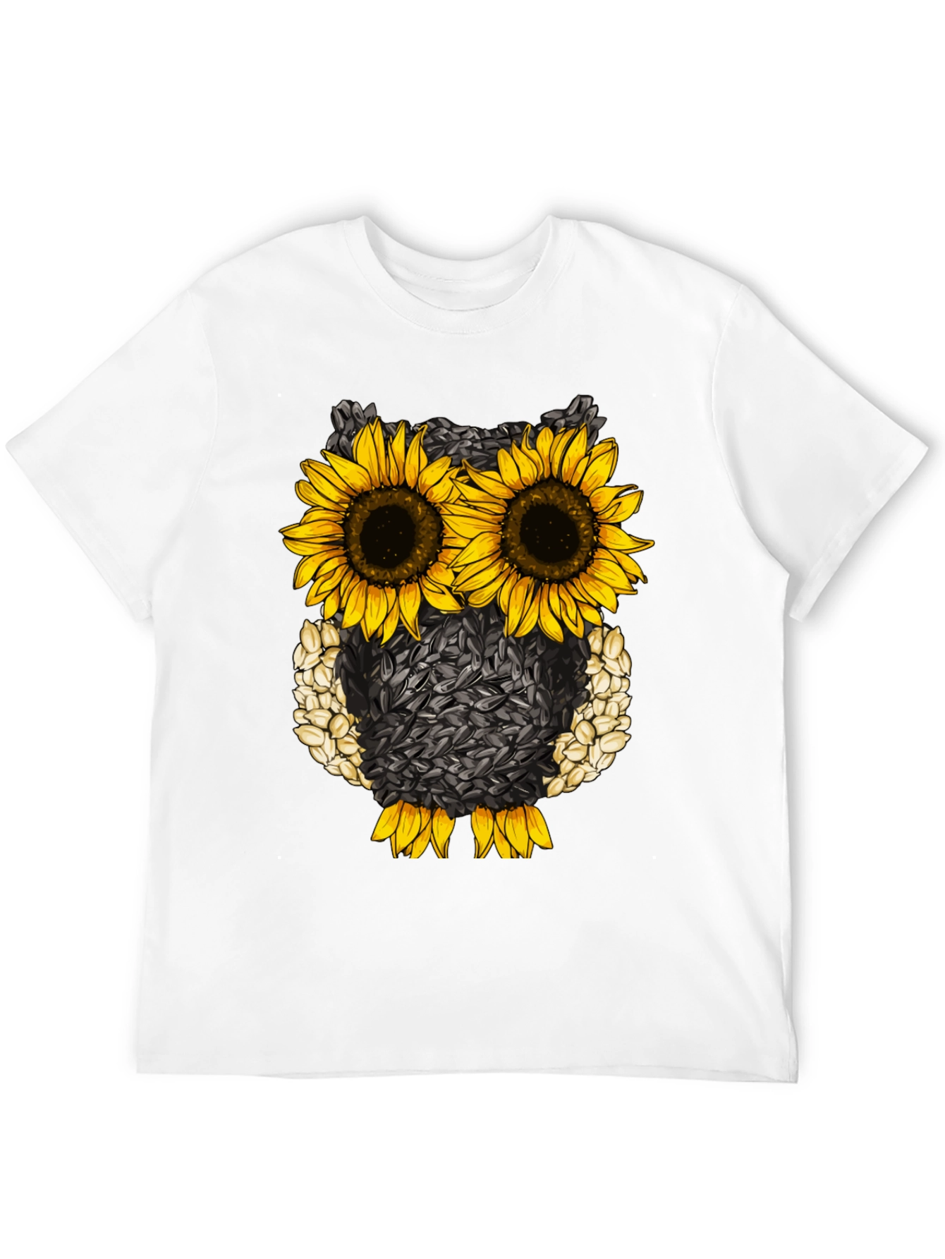Sunflower Owl T-Shirt - Unique Graphic Tee