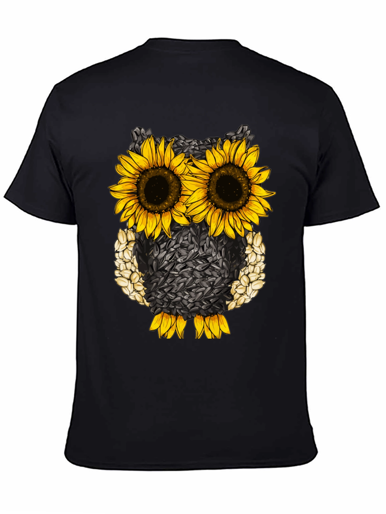 Sunflower Owl T-Shirt - Unique Graphic Tee