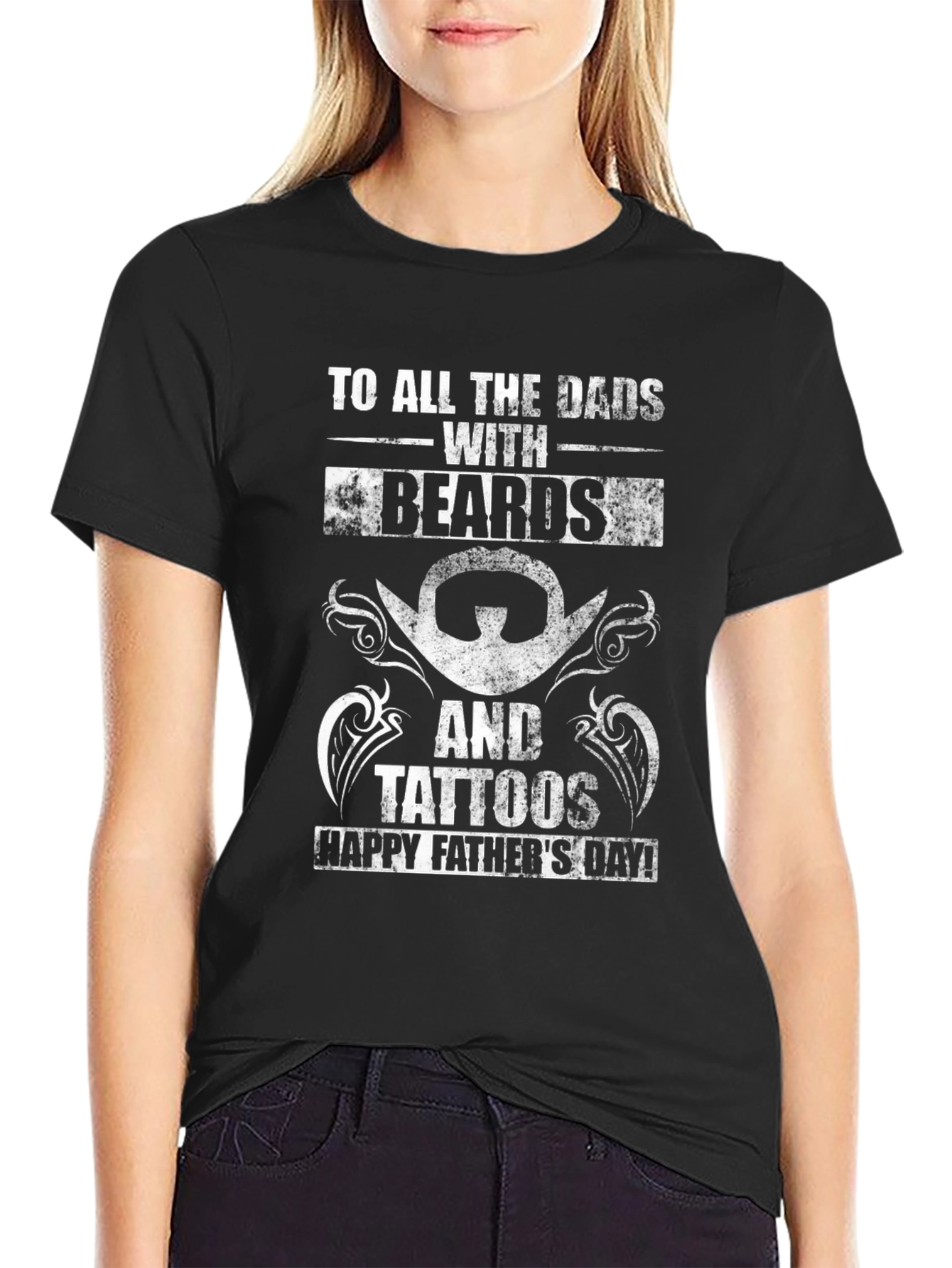 Bearded & Tattooed Dad T-Shirt - Happy Fathers Day!