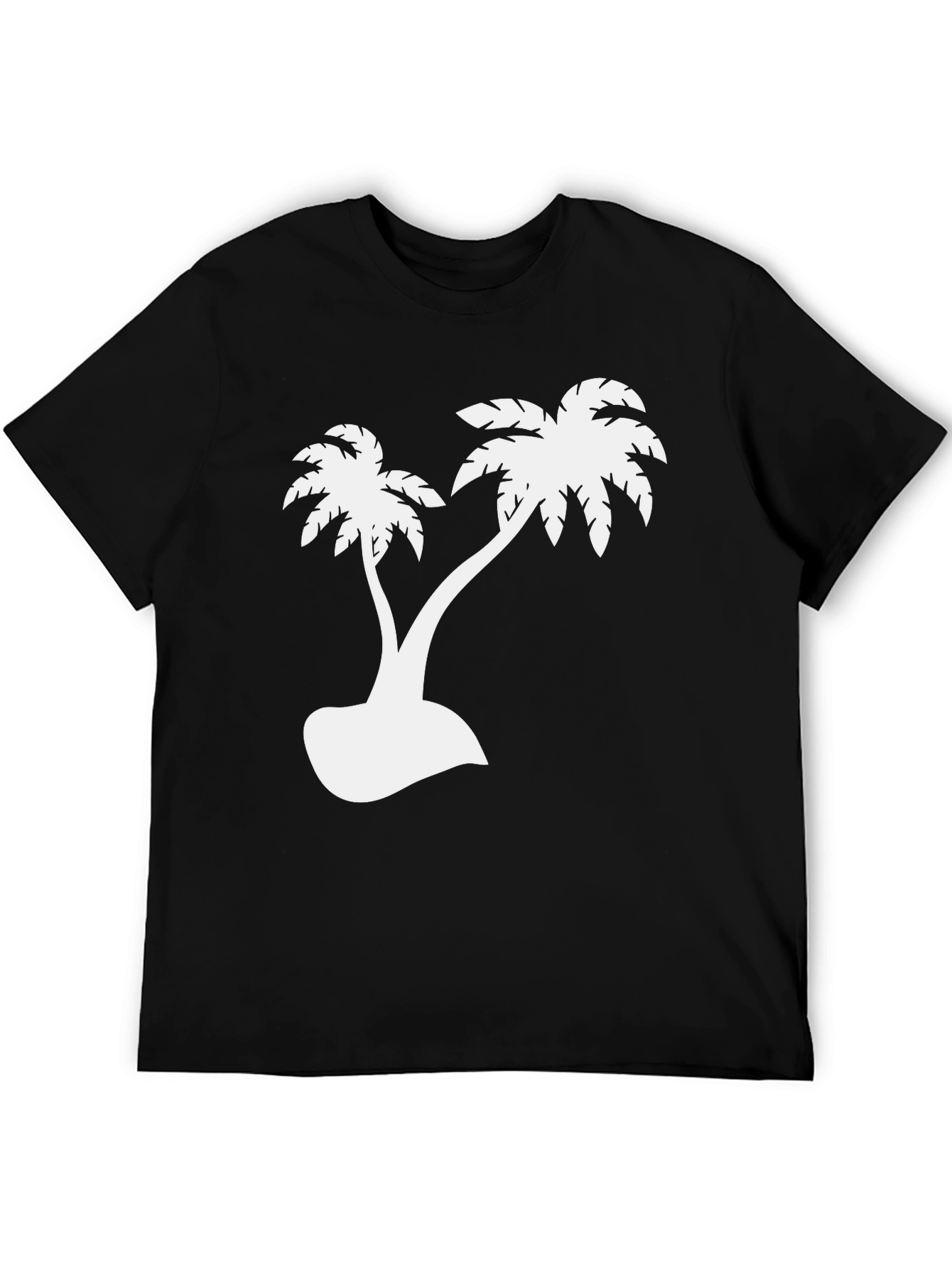 Palm Tree Graphic Tee - Black Tropical Vibes