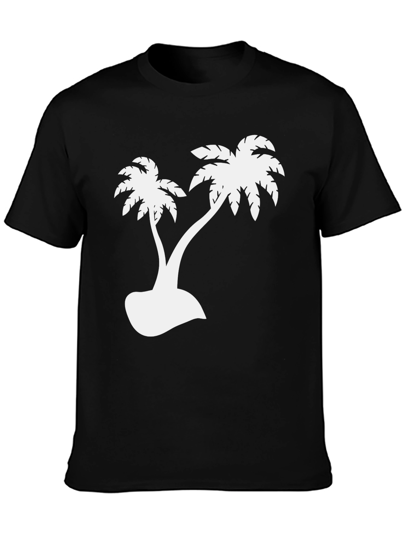 Palm Tree Graphic Tee - Black Tropical Vibes