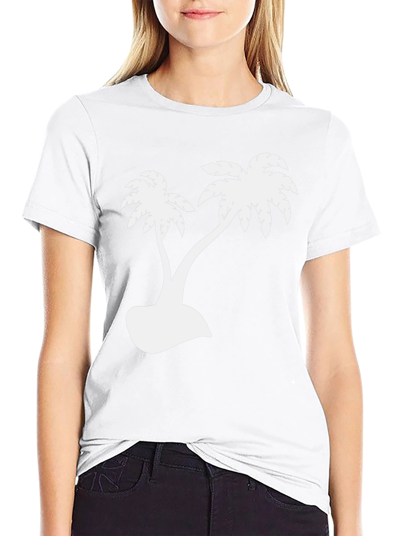 Palm Tree Graphic Tee - Black Tropical Vibes
