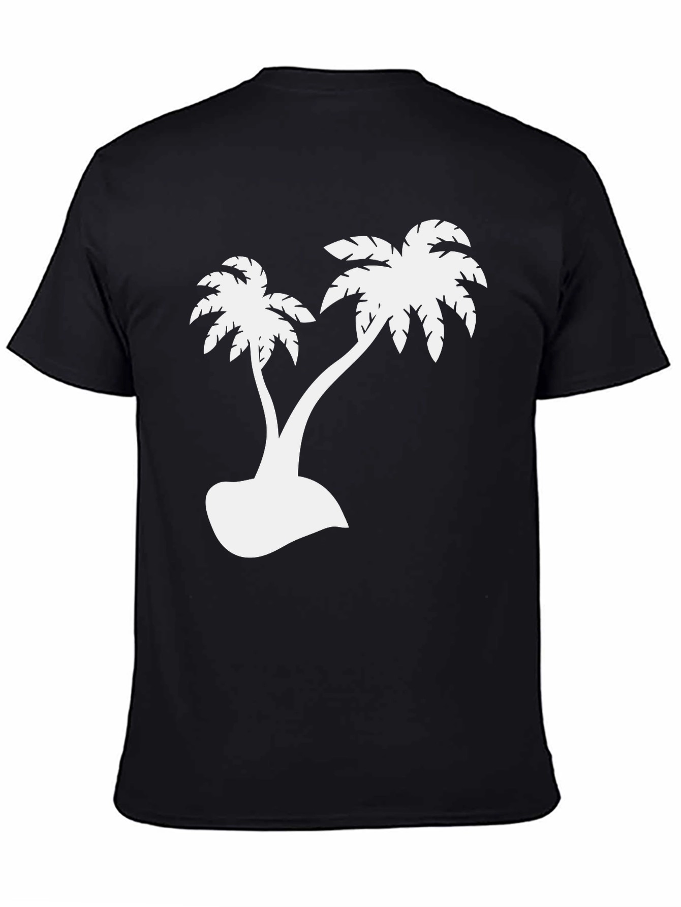Palm Tree Graphic Tee - Black Tropical Vibes