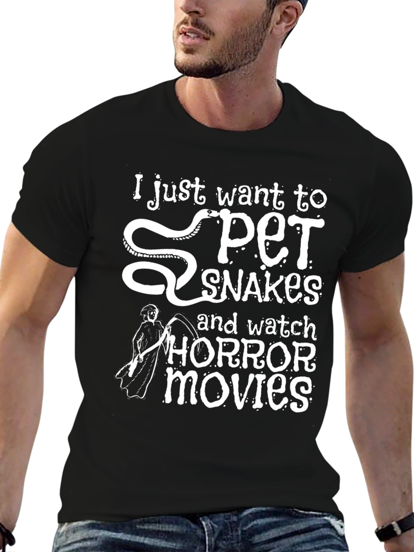 Pet Snakes and Horror Movie Shirt