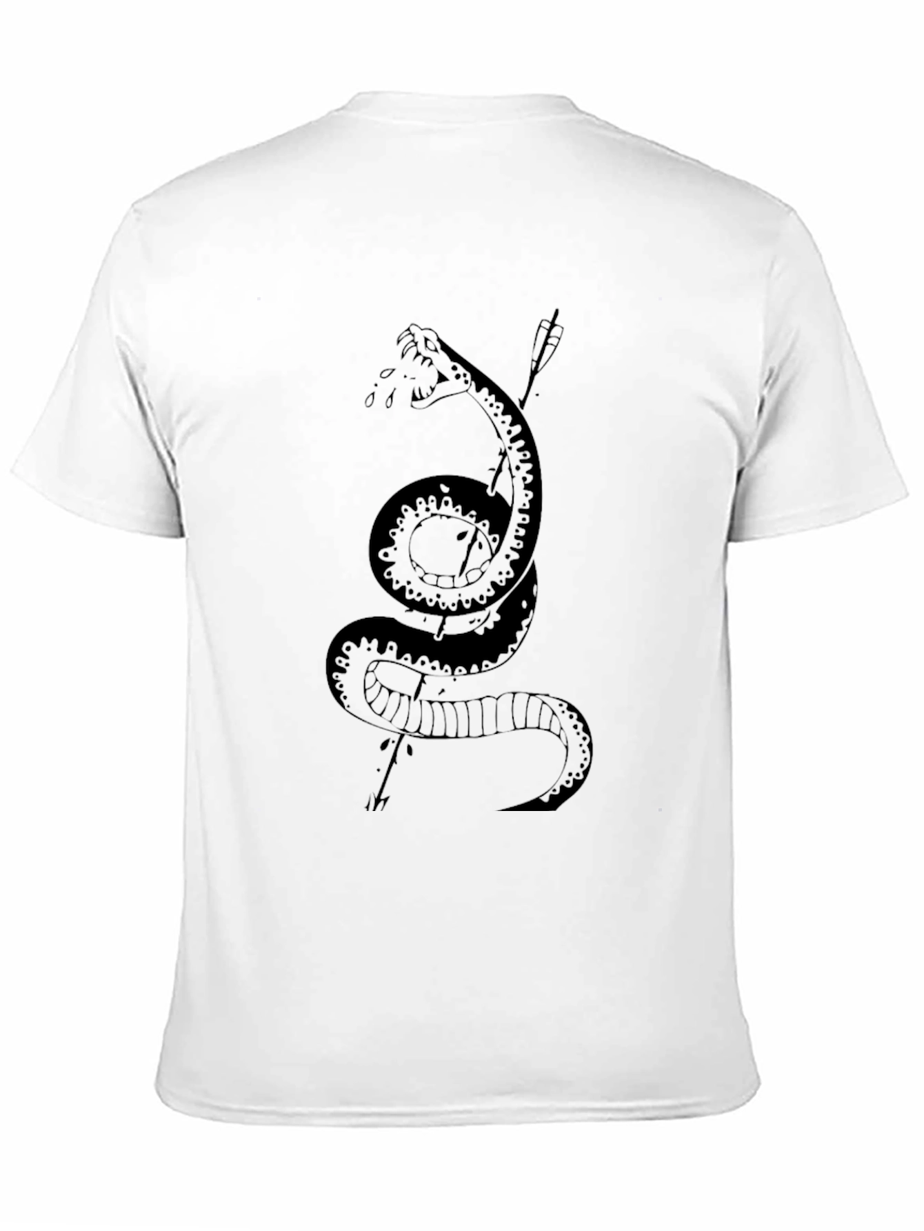 Mens Black Snake & Arrow Graphic Tee
