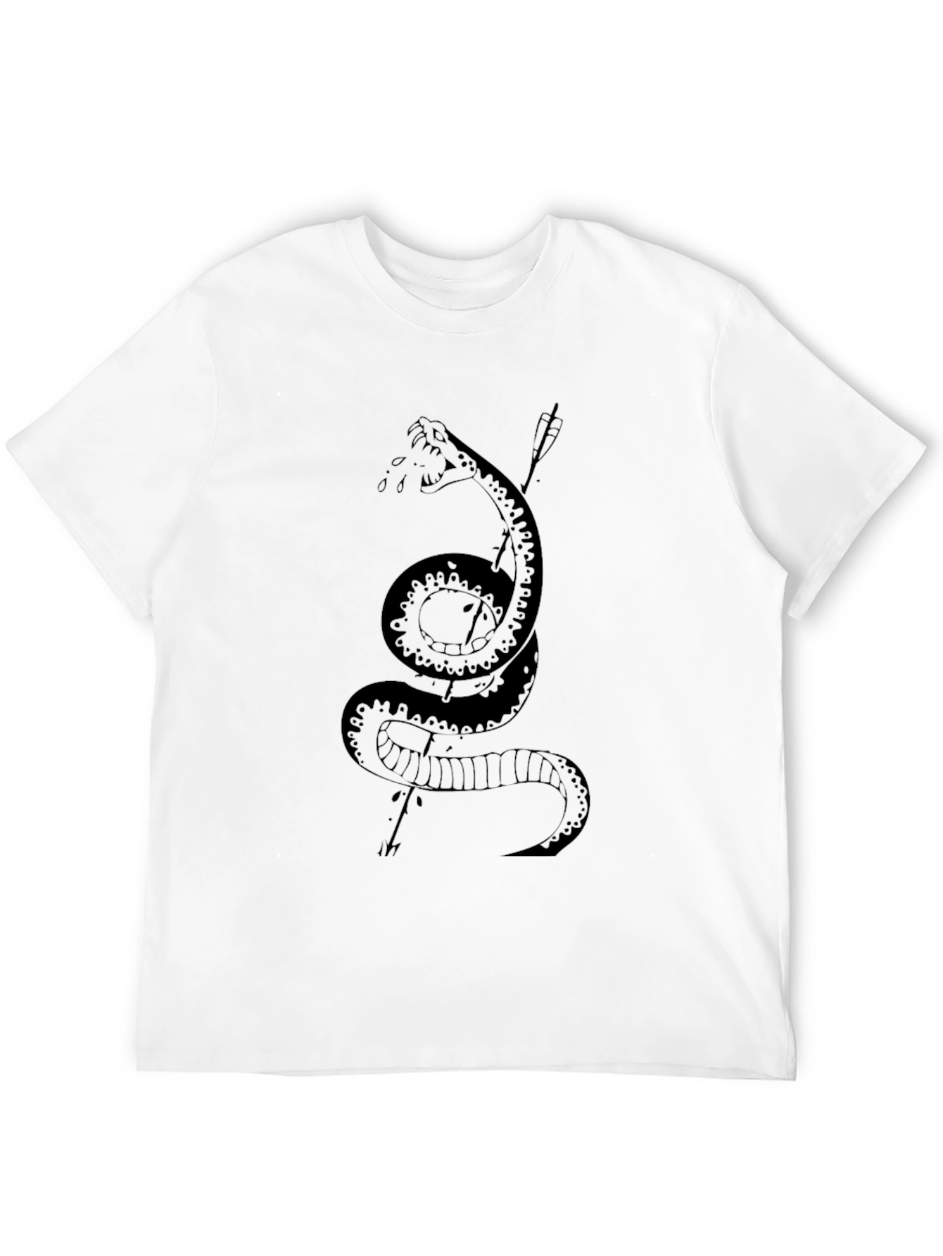Mens Black Snake & Arrow Graphic Tee