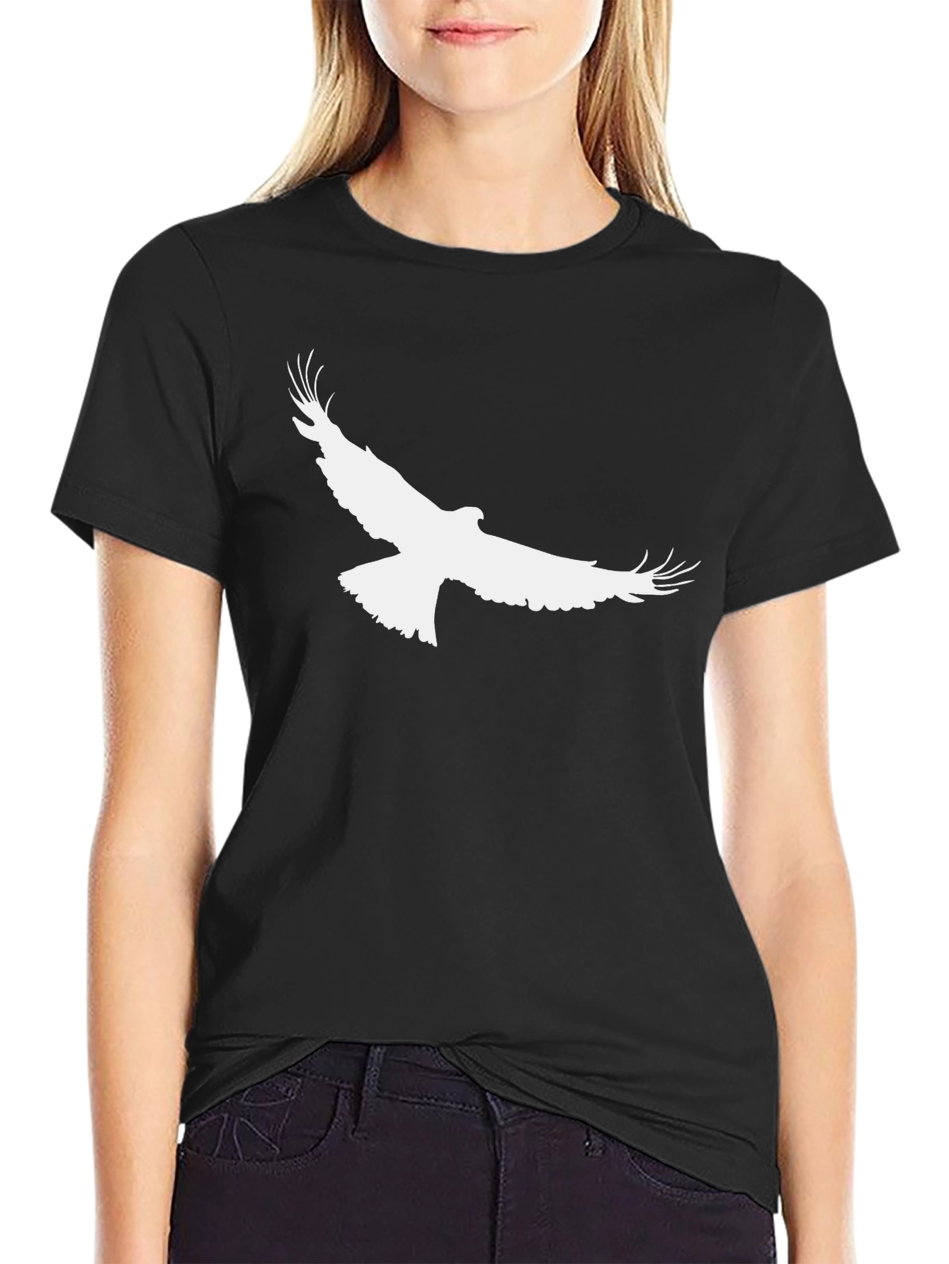 Mens Eagle Graphic Black T-Shirt