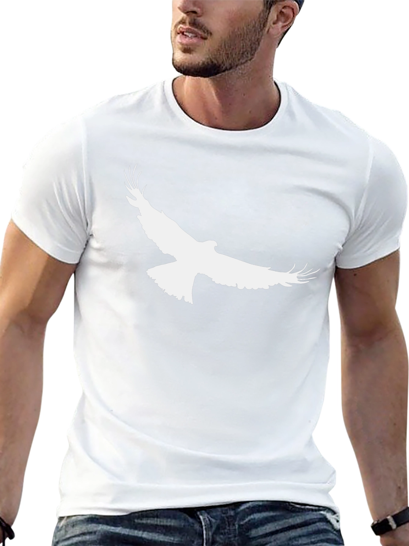 Mens Eagle Graphic Black T-Shirt