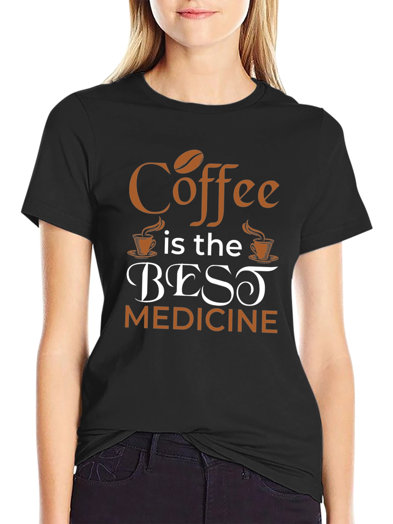 Coffee Is The Best Medicine T-Shirt - Black