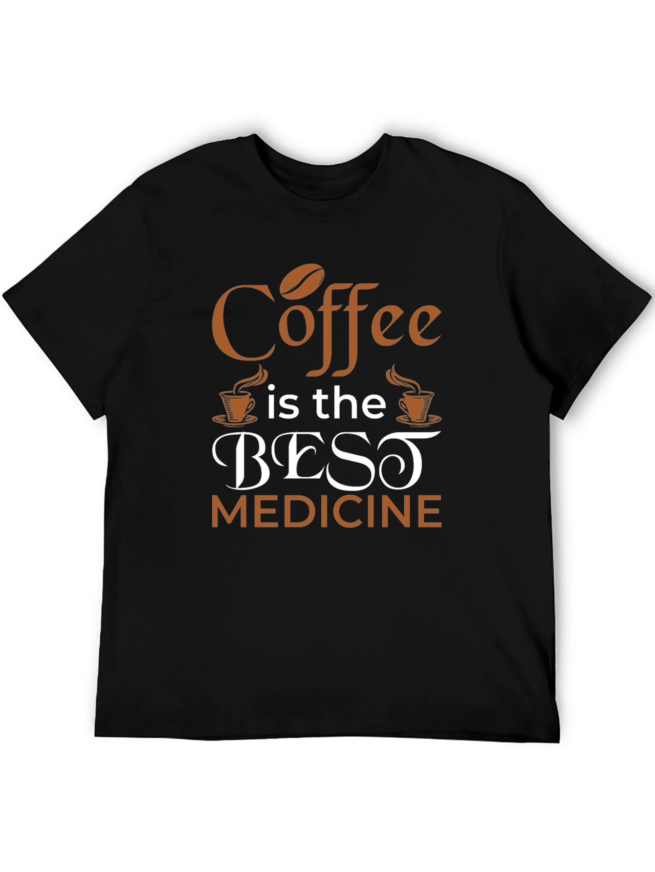 Coffee Is The Best Medicine T-Shirt - Black